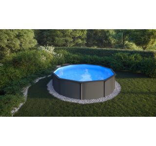 MONTAŽNI BAZEN PLANET POOL KIT 450 VISION ANTRACIT 450X120 CM