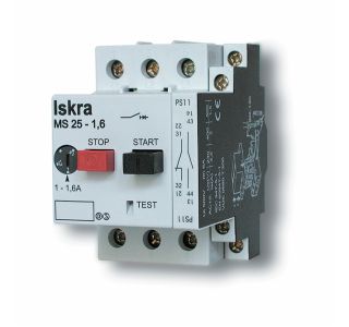 MOTORSKO STIKALO ISKRA-MIS MS25 1.0-1.6A BREZ OHIŠJA TER.+KRATKOST.SPR.( DME )