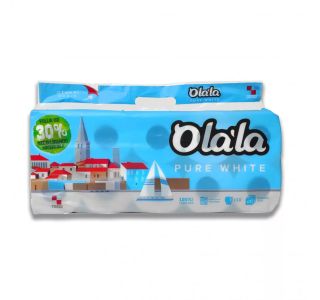 TOALETNI PAPIR OLALA OLALA PURE WHITE BEL, 3 SL., 10/1