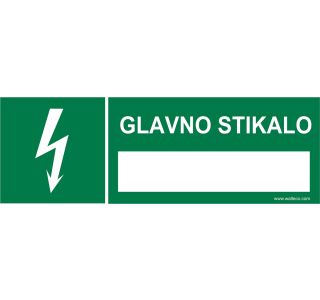 OPOZORILNI ZNAK WALTECO GLAVNO STIKALO