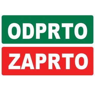 OPOZORILNI ZNAK WALTECO ODPRTO, ZAPRTO