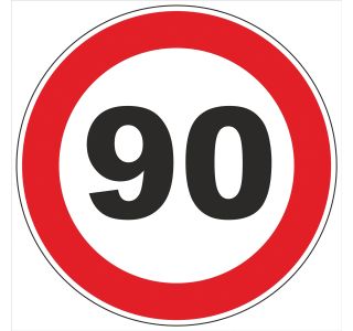 OPOZORILNI ZNAK WALTECO OMEJITEV HITROSTI 90