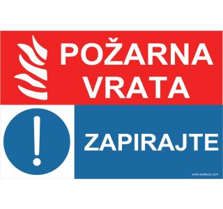 OPOZORILNI ZNAK WALTECO POŽARNA VRATA ZAPIRANJE