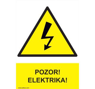 OPOZORILNI ZNAK WALTECO POZOR ELEKTRIKA