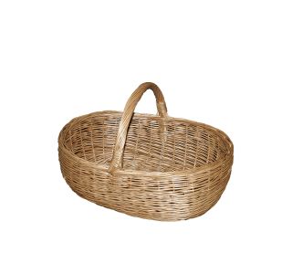 PLETENA KOŠARA Z ROČAJEM OVALNA 65 X 45 X 25 CM