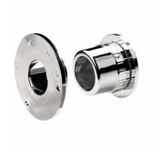 NOSILEC OBEŠALNE PALICE ZA OMARO, DVODELEN OKROGEL FI 20MM, KROMIRANA PLASTIKA