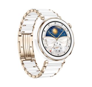 PAMETNA URA HUAWEI WATCH GT 5 PRO 42MM CERAMIC WHITE BELA/ZLATA