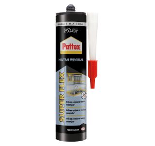 PATTEX NEVTRALNI UNIVERZALNI SILIKON BELA BARVA