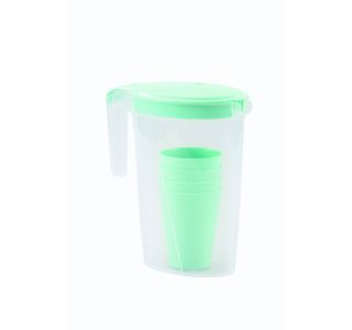 PIKNIK PROGRAM UCSAN PLASTIK PIKNIK SET VRČ 2 L 4 KOZARCI 285ML MINT .