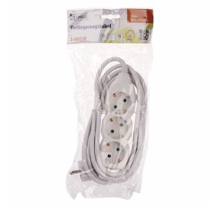 PODALJŠEK EMOS 3 ŠUKO VTIČNICE 3M H05VV-F 3G1.5 PVC BELI