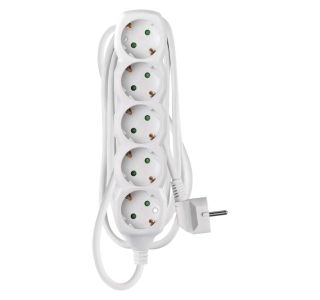 PODALJŠEK EMOS 5 ŠUKO VTIČNIC 3M H05VV-F 3X1.5 PVC BELI