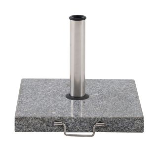 PODSTAVEK ZA SENČNIK KVADRATNO 30KG 45X45X36 NERJAVEČE JEKLO, SIVA