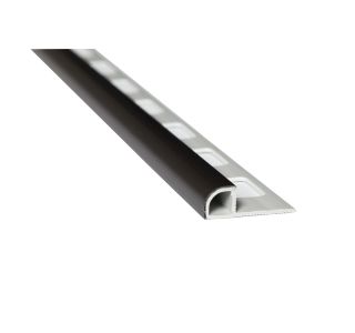 POLKROŽNA LETEV JMK PVC P PROFIL- DOL 2.70M 10MM ČRNA
