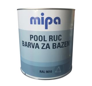 BARVA ZA BAZEN MIPA POOL RUC 3L RAL.: 9010 BELA