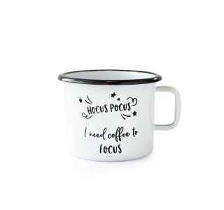 POSODA ZA TOPLE NAPITKE CUCKOO CUPS EMAJLIRAN LONČEK 8 CM 0.37 LIT HOCUS POCUS