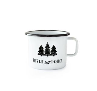 POSODA ZA TOPLE NAPITKE CUCKOO CUPS EMAJLIRAN LONČEK 8 CM 0.37 LIT LOST BELI