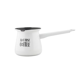 POSODA ZA TOPLE NAPITKE CUCKOO CUPS EMAJLIRANA DŽEZVA 11 CM, 0.70 L BUT FIRST COFFEE