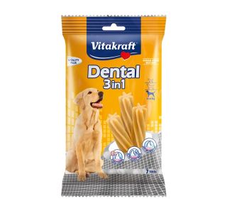 PRIBOLJŠEK ZA PSA VITAKRAFT DENTAL STICK 3 V 1 MED./LARGE, 180G