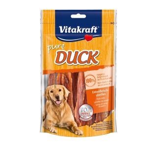 PRIBOLJŠEK ZA PSA VITAKRAFT DUCK TRAKOVI Z RACA, 80G