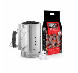 SET ZA PRIŽIGANJE WEBER RAPIDFIRE 2 KG BRIKETI, 3X KOCKE, POSODA ZA PRIŽIGANJE