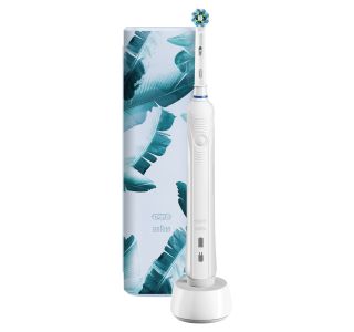 ELEKTRIČNA ZOBNA ŠČETKA ORAL B PRO1 750 BELA CROSSACTION + ETUI