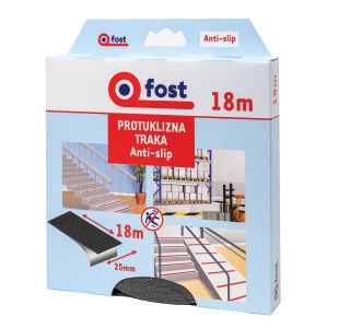 VEČNAMENSKI LEPILNI TRAK FOST PROTIZDRSNI ČRN 18 M X 25 MM