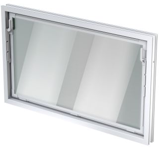 PVC NAGIB. OKNO BELO ENOSTAVNA ZASTEKL. 100X80