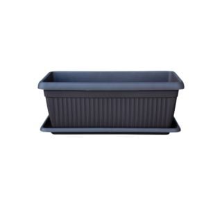PE ZUNANJE KORITO MEDITERAN MAXI 80 X 32 ANTRACIT