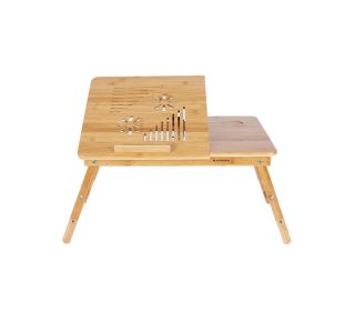 RAČUNALNIŠKI DODATEK SONGMICS MIZA ZA PRENOSNIK BAMBOO S PREDALOM
