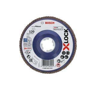LAMELNA PLOŠČA BOSCH X-LOCK, RAVNA IZVEDBA, PLASTIČNA PLOŠČA, 125MM, G 120, X571,  BEST FOR METAL, 1PCS
