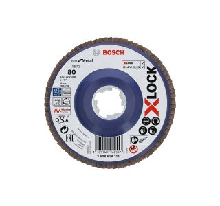 LAMELNA PLOŠČA BOSCH X-LOCK, RAVNA IZVEDBA, PLASTIČNA PLOŠČA, 125MM, G 80, X571,