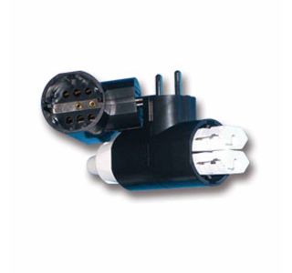 RAZDELILNIK/ADAPTER TRITECH RV 2/4, 2 ŠUKO ALI 4 EURO ČRN, PAKIRAN