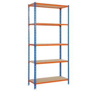 REGAL SIMONRACK 180X90X40 CM 5P/150KG MODRA ORANŽNA MADERCLICK