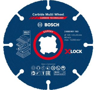 REZALNA PLOŠČA EXPERT CARBIDE MULTI WHEEL X-LOCK, 125 MM, 22,23 MM