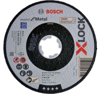 REZALNA PLOŠČA X-LOCK EXPERT FOR METAL 125X2.5X22.23MM, RAVNA