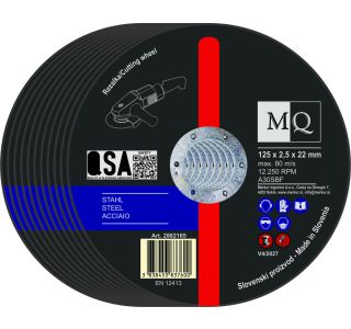 REZALNA PLOŠČA ZA JEKLO MQ 125X2.5X22 10-DELNI SET ZA JEKLO