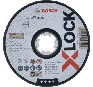 REZALNA PLOŠČA X-LOCK EXPERT FOR INOX 125X1.6X22.23MM, RAVNA