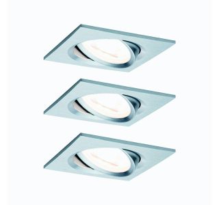 VGRADNI LED REFLEKTOR RL NOVA 3X6.5W GU10 3SDIM KVAD. ALU TU/ALU ZN GIB