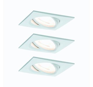 VGRADNI LED REFLEKTOR RL NOVA 3X6.5W GU10 3SDIM KVAD. BELA MAT/ALU ZN GIB