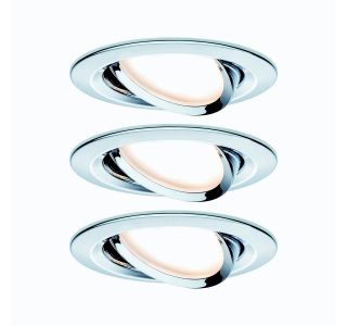 VGRADNI LED REFLEKTOR RL NOVA 3X6.5W GU10 3SDIM OKROGLA, KROM/ALU GIB
