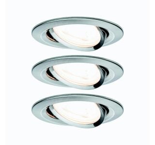 VGRADNI LED REFLEKTOR RL NOVA 3X6.5W GU10, GIB. OKROGLA, BRUŠ.JEKLO/ALU