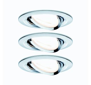 VGRADNI LED REFLEKTOR RL NOVA 3X6.5W GU10, GIB. OKROGLA, KROM/ALU