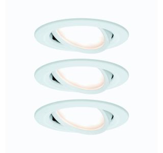 VGRADNI LED REFLEKTOR RL NOVA COIN 3X6.5W 3SDIM OKROGLA, BELA MAT/ALU GIB