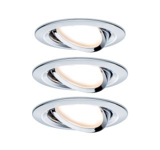 VGRADNI LED REFLEKTOR RL NOVA COIN 3X6.5W GIB. OKROGLA, KROM/ALU