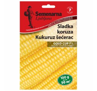 SEME VRTNINE SEMENARNA SLADKA KORUZA GOLD CUP F1 V MALI VREČICI 1300