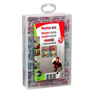 ZIDNI VLOŽEK Z VIJAKOM FISCHER SET VLOŽKOV Z VIJAKI V PVC ZABOJU 160 KOS