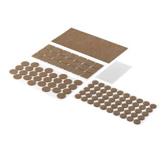 GARNITURA DRSNIKOV HETTICH DIY,SAMOLEPLJIV, RJAV SINTETIČNI FILC, V ZAVOJU JE 84 KOS