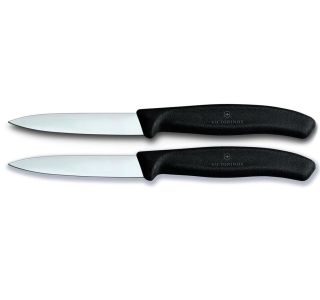 SET NOŽEV VICTORINOX ZA ZELENJAVO 2X ŠPIČASTO REZILO 8CM ČRN