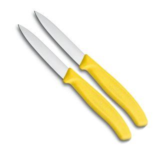 SET NOŽEV VICTORINOX ZA ZELENJAVO 2X ŠPIČASTO REZILO 8CM RUMEN