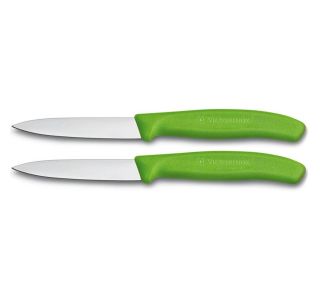 SET NOŽEV VICTORINOX ZA ZELENJAVO 2X ŠPIČASTO REZILO 8CM ZELEN